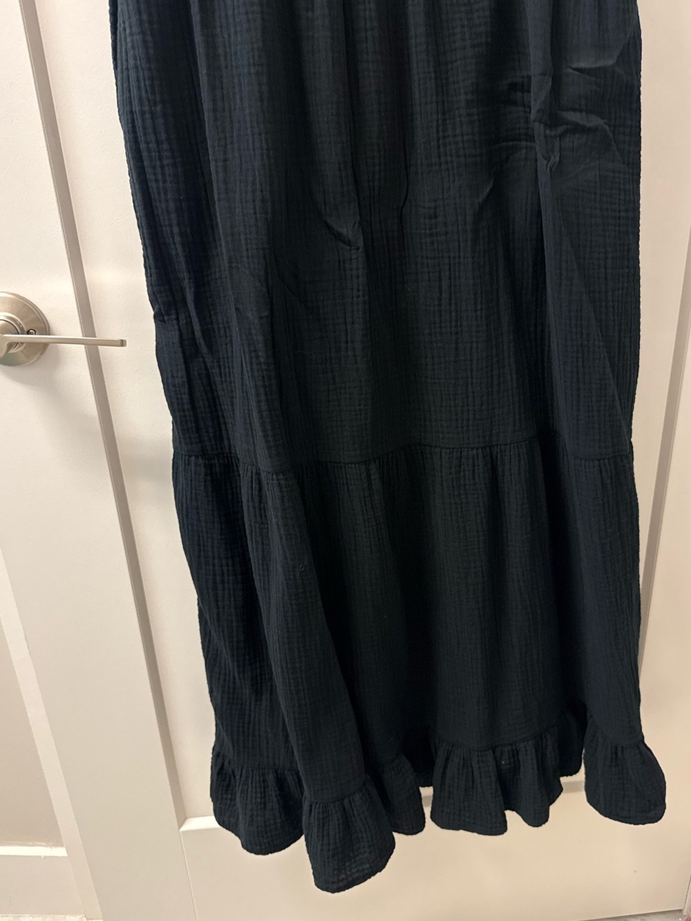Universal Thread Black Tiered Ruffle Sleeve Maxi Dress Size Medium - Picture 15 of 16